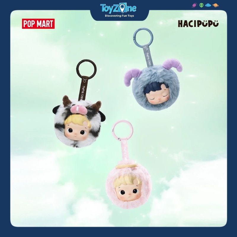 Mô hình Blind box Móc khoá Gấu bông HACIPUPU The Constellation ( 12 Cung Hoàng Đạo ) POP MART