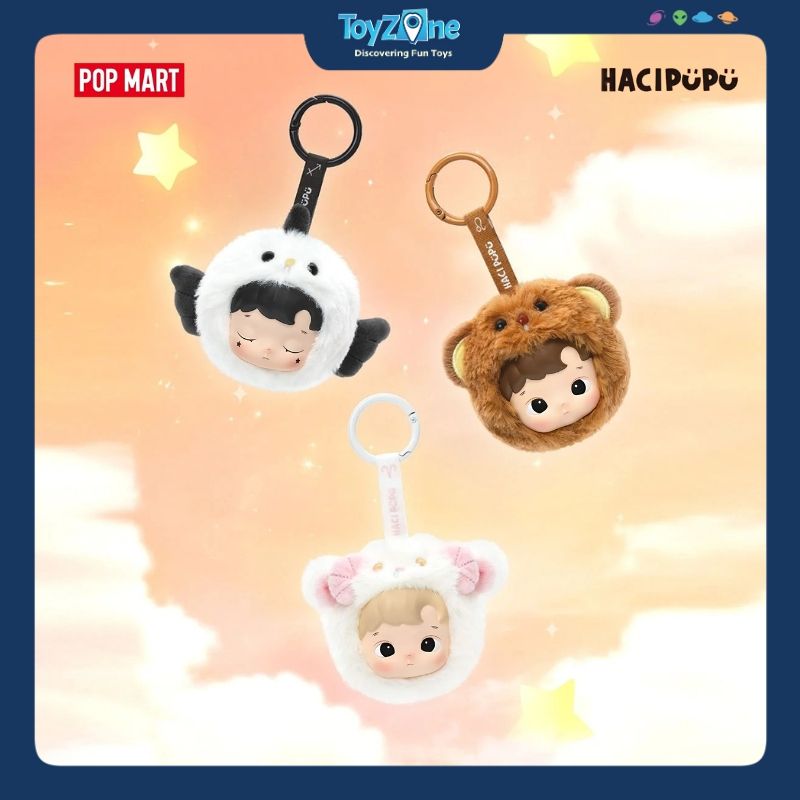 Mô hình Blind box Móc khoá Gấu bông HACIPUPU The Constellation ( 12 Cung Hoàng Đạo ) POP MART
