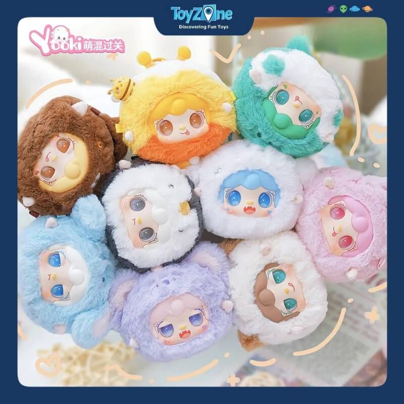 Mô hình Blind box Móc khóa Gấu bông Yooki Cute Mix Pass V1 YALLI STUDIO