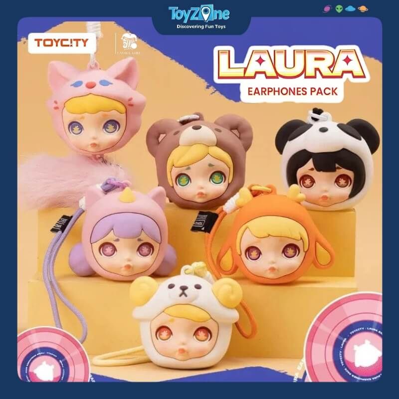 Mô hình Blind box Móc khóa Túi Treo Laura Animal Earphones Pack TOYCITY