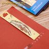 Mô hình thép thẻ kim loại đánh dấu trang sách Bookmark 3D Feather (Hình Lông Chim) (Gold) - Piececool TL013