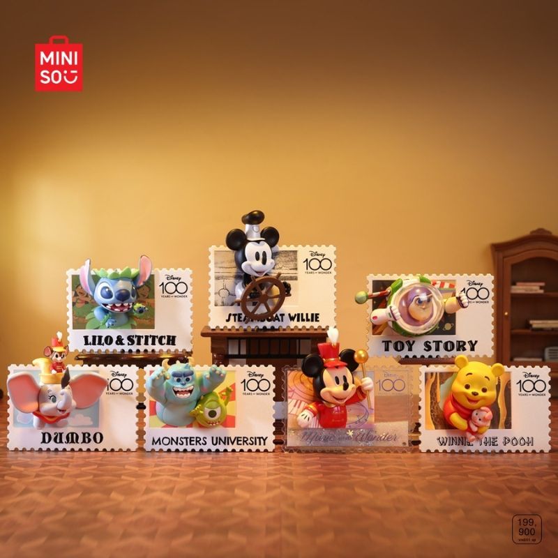 Mô hình đồ chơi Blind Box Disney 100 Years of Wonder Retro Stamp MINISO