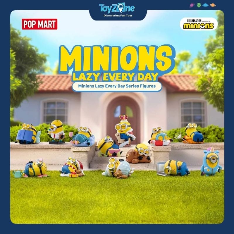 Mô hình đồ chơi Blind box Minions Lazy Every Day Series Figures ( Lười Biếng Mỗi Ngày ) POP MART
