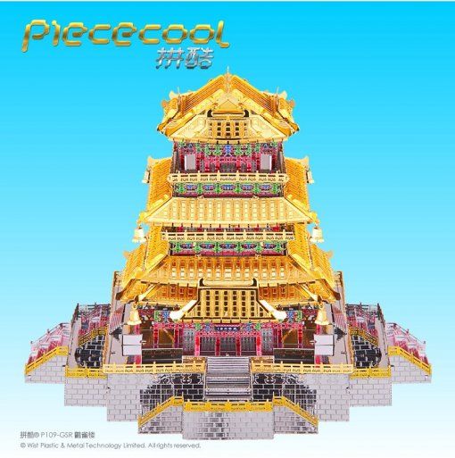 Mô hình kim loại lắp ráp 3D Guanque Tower (Lầu Quán Tước) (Mixed Color) - Piececool MP584