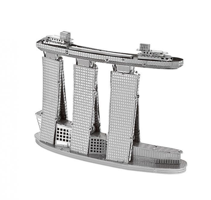  Mô hình kim loại lắp ráp 3D Marina Bay Sands (Silver) – Metal Works MP674 