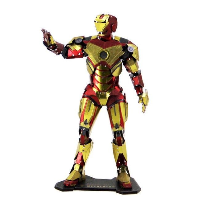  Mô hình kim loại lắp ráp 3D Iron Man Mark XLII (Người Sắt Mark XLII) (Red, Gold) - Metal Head MP778 