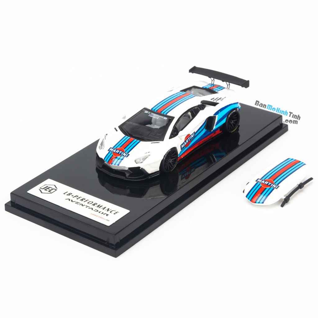  Mô hình xe Lamborghini Aventador LB Martini Roof Boxes 1:64 JEC Limited Edition 