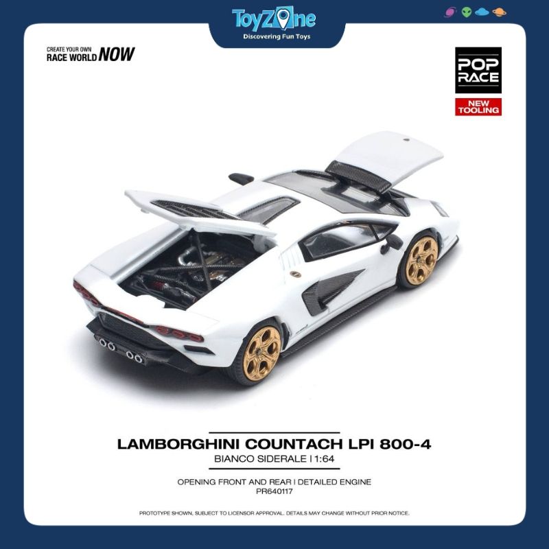  Mô hình xe Lamborghini Countach LPI 800-4 1:64 POP RACE 