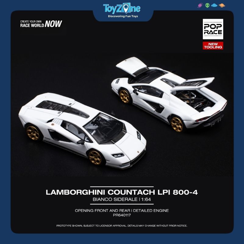  Mô hình xe Lamborghini Countach LPI 800-4 1:64 POP RACE 