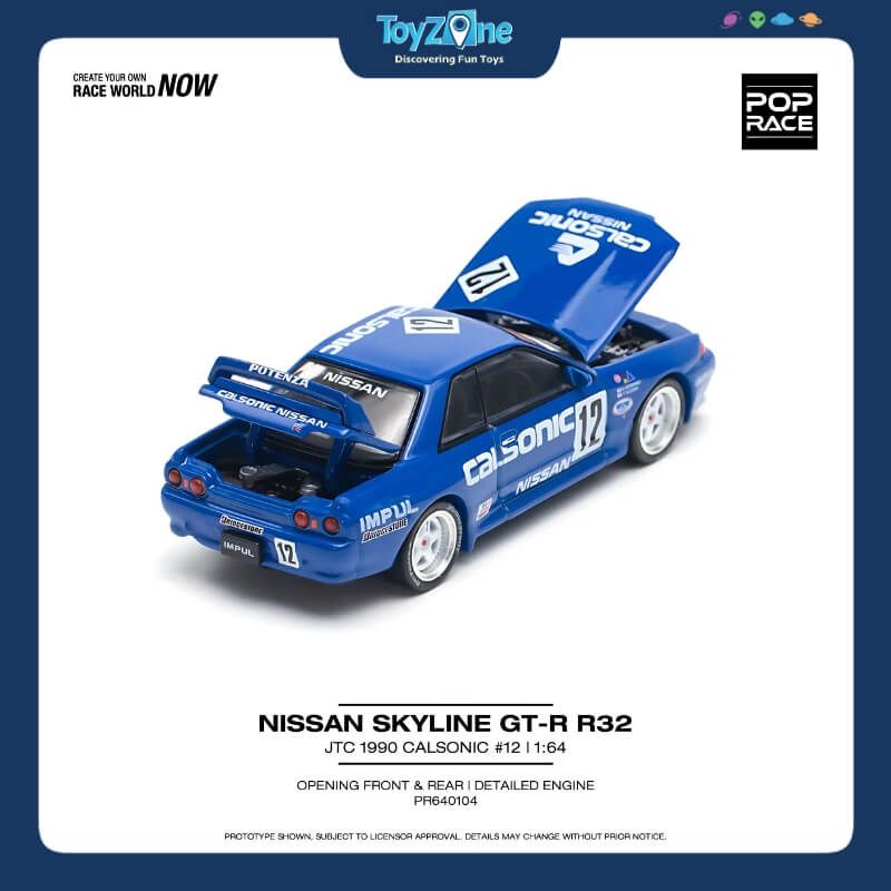 Mô hình xe Nissan Skyline GT-R R32 1:64 POP RACE 