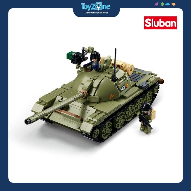  Bộ đồ chơi mô hình lắp ráp Xe tăng hạng trung T54S 3in1 1:35 Sluban 