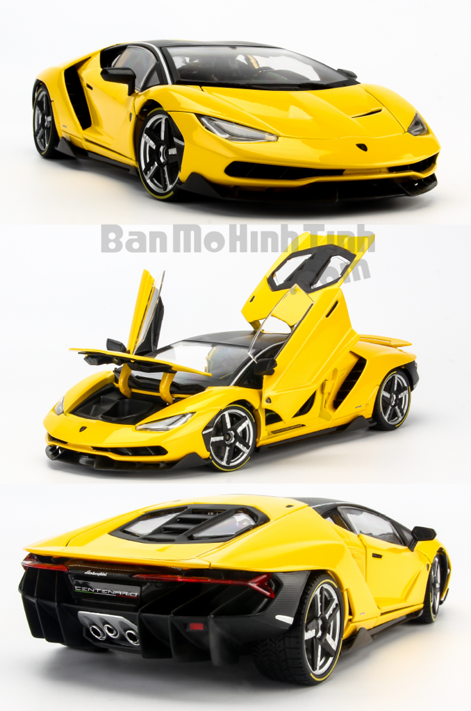 Mô hình xe ô tô Lamborghini Centenario Yellow 1:18 Exclusive Maisto –  