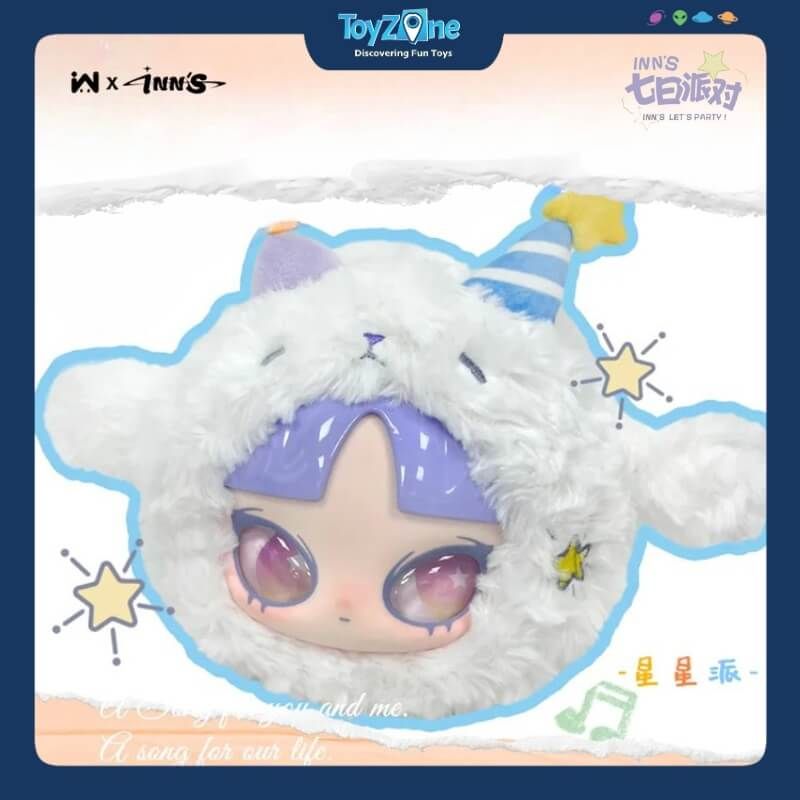  Mô hình Blind box Gấu bông Khóa kéo Inn's Let Party Time ( Đến Giờ Tiệc Tùng ) WLLEMART 