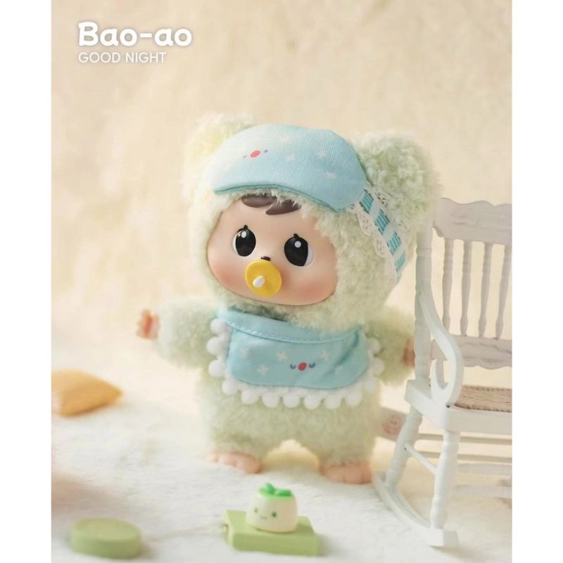 Mô hình Blind box Móc khóa Gấu bông Bao-ao V2 Good Night Baby ( Chúc Bé Ngủ Ngon ) CQTOYS