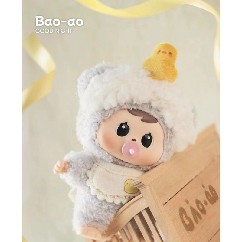 Mô hình Blind box Móc khóa Gấu bông Bao-ao V2 Good Night Baby ( Chúc Bé Ngủ Ngon ) CQTOYS