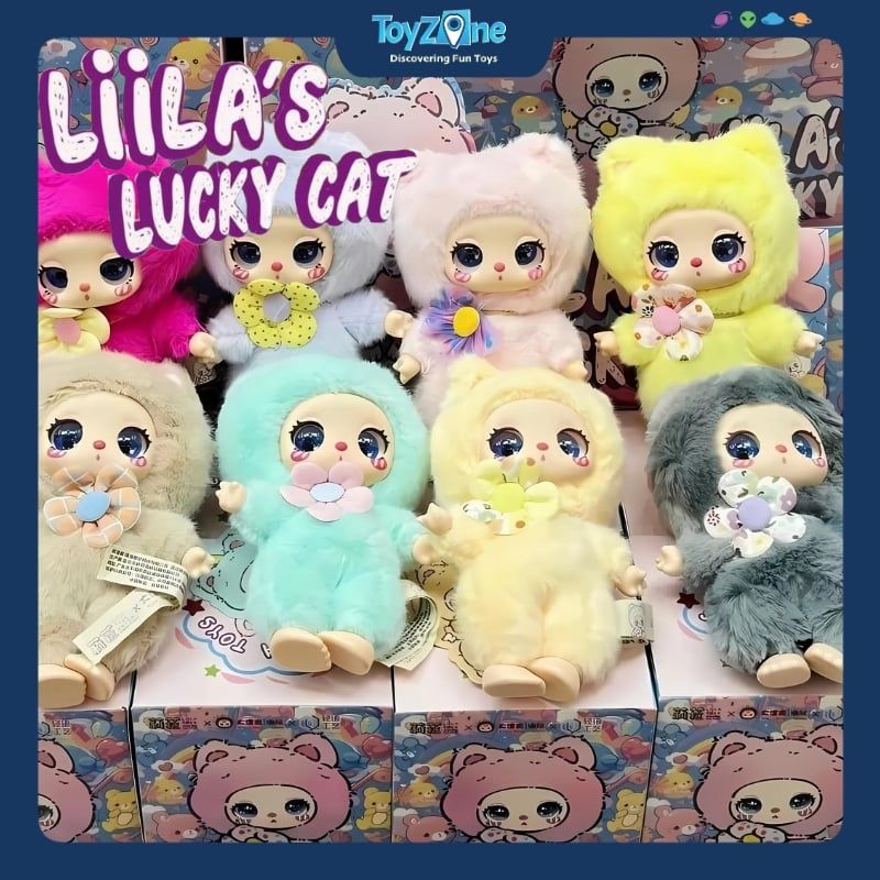 Mô hình Blind Box Móc khóa Gấu Bông Liila's Lucky Cat ( Liila's Mèo May Mắn ) LIILA TOYS