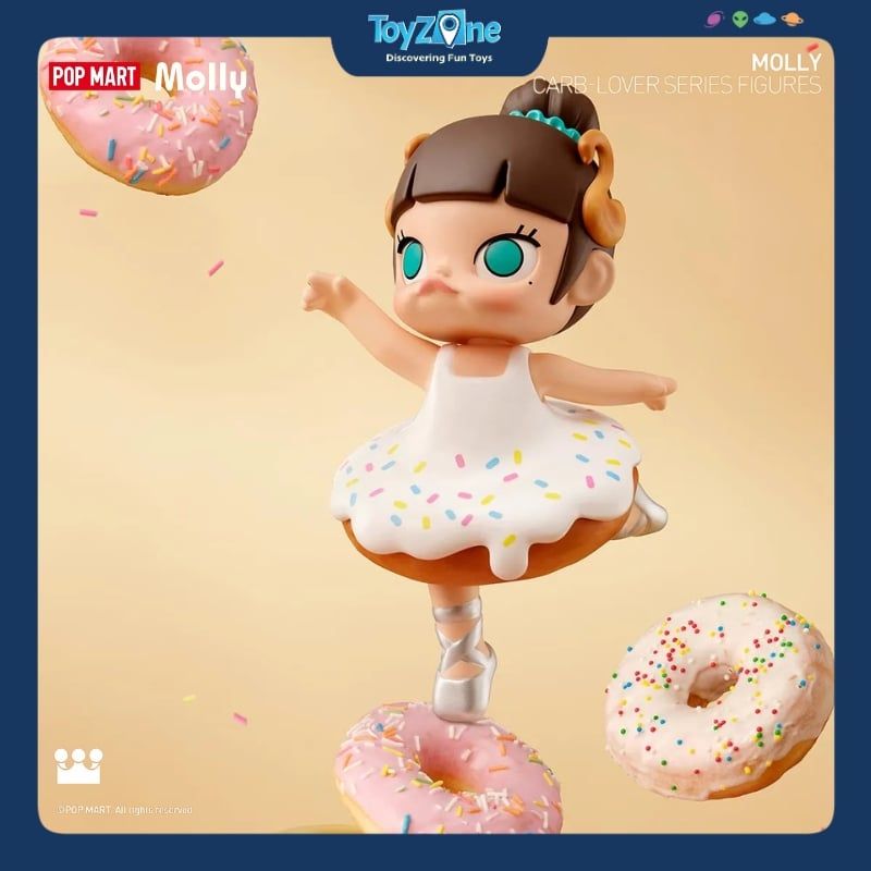 Mô hình đồ chơi Blind box Molly Carb-Lover Series Figures ( Molly Yêu Thích Sự Ngọt Ngào ) POP MART