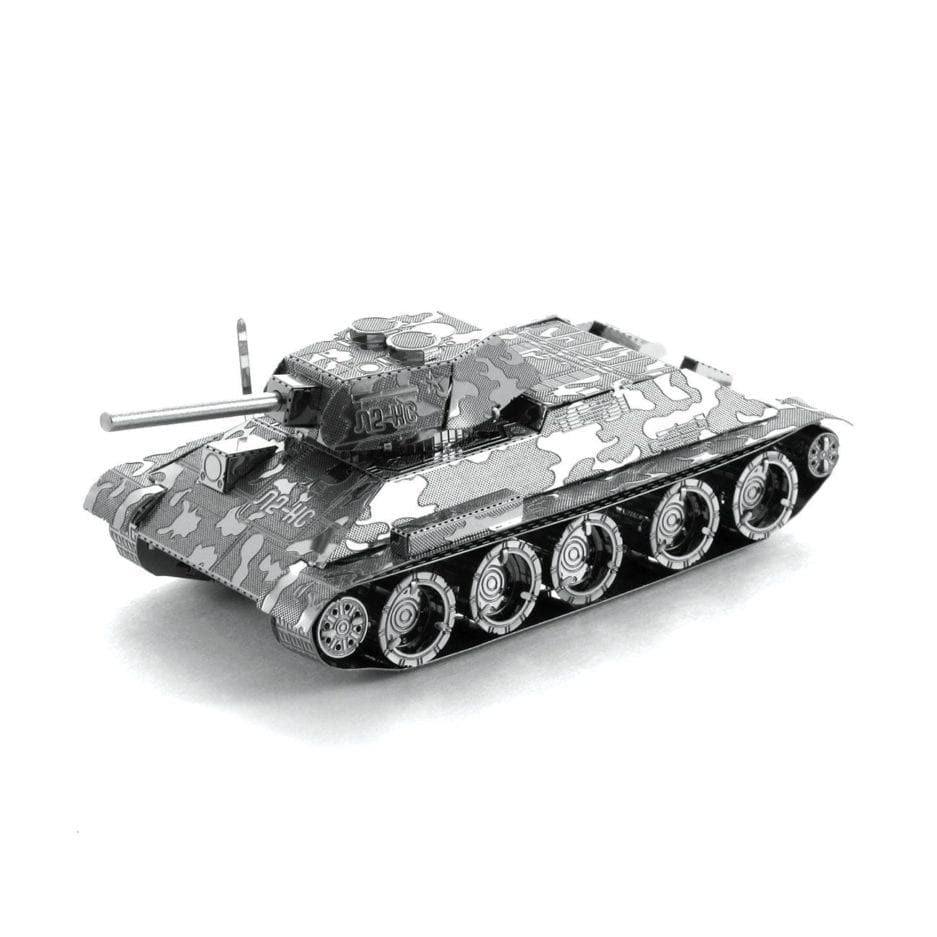  Mô hình kim loại lắp ráp 3D T-34 Tank (Xe Tăng T-34) (Silver) Metal Works MP043 