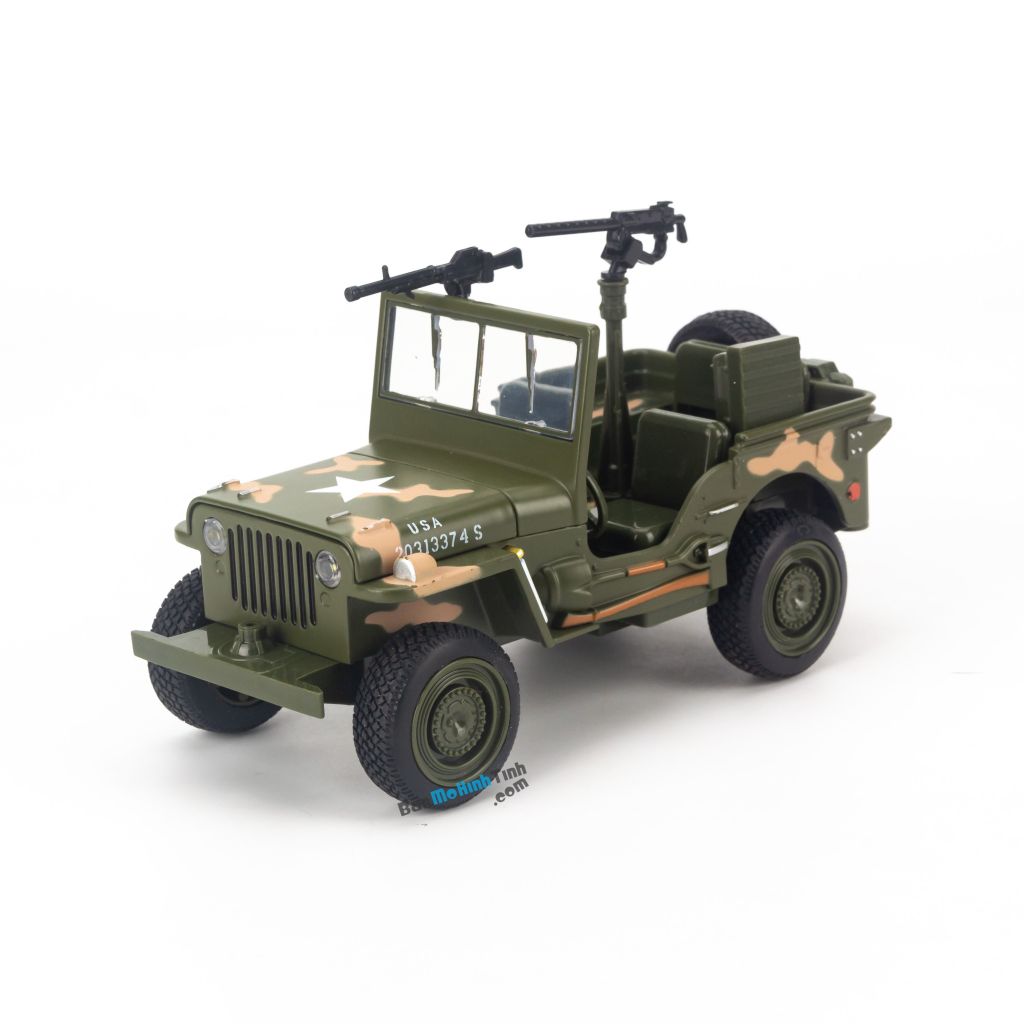 Mô hình xe Jeep 1941 Willys Convertible 1:32 Military Force