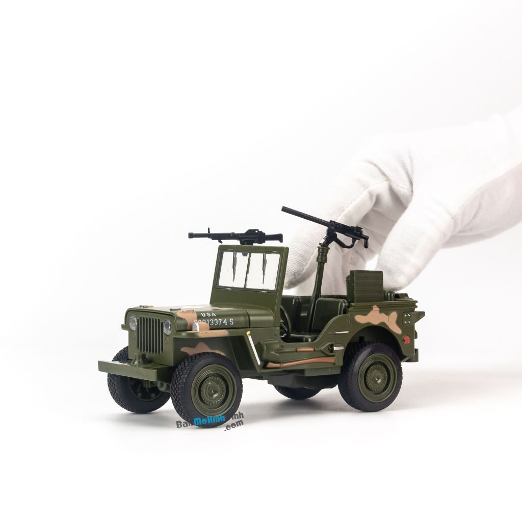 Mô hình xe Jeep 1941 Willys Convertible 1:32 Military Force