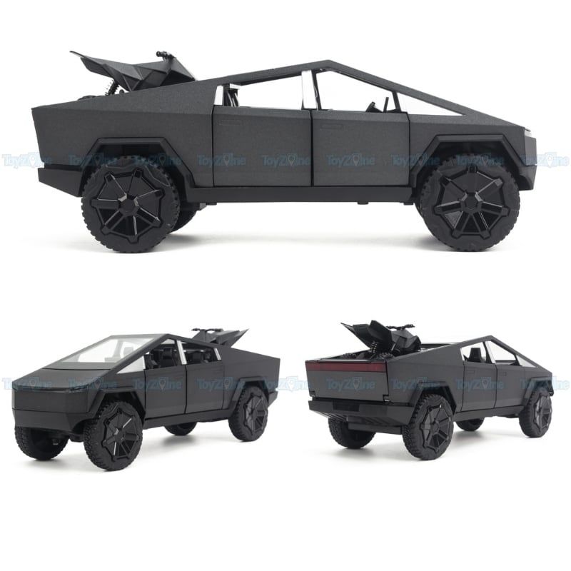  Mô hình xe Tesla Cyber Truck with motorbike 1:24 Chezhi 
