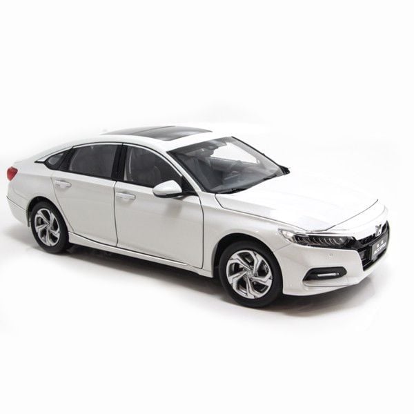 Mô hình xe Honda Accord 2018 White 1:18 Dealer