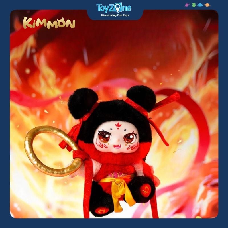  Mô hình Móc khóa Gấu bông Kimmon Nezha Flame Yuanling Limited Edition Plush NAYANAYA 
