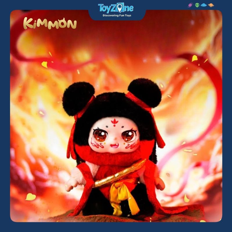 Mô hình Móc khóa Gấu bông Kimmon Nezha Flame Yuanling Limited Edition Plush NAYANAYA 
