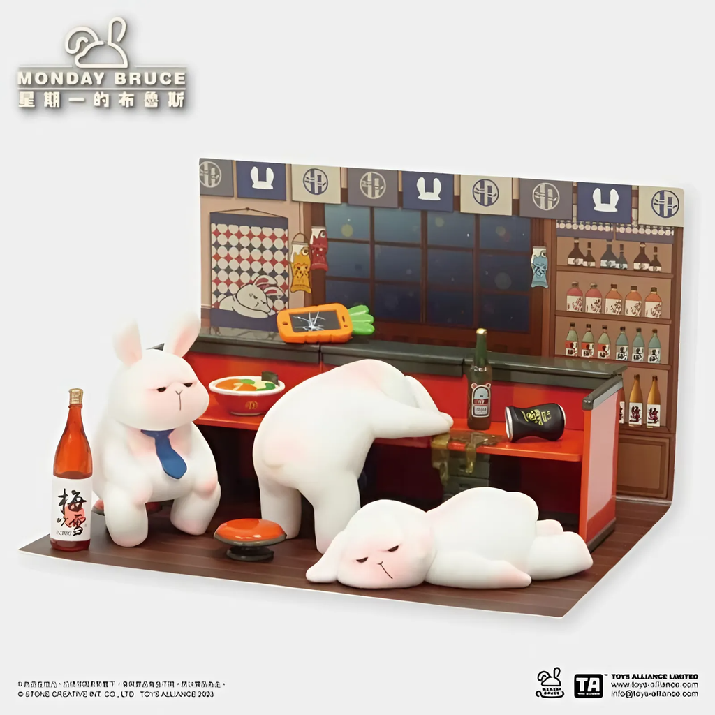 Mô hình đồ chơi Blind box Monday Bruce Series 2 After Work Drinks Toys Alliance