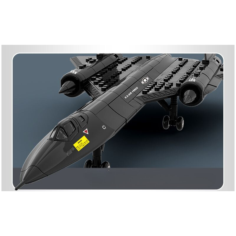  Bộ đồ chơi mô hình lắp ráp Máy bay trinh sát quân sự SR-71 Blackbird Wange 