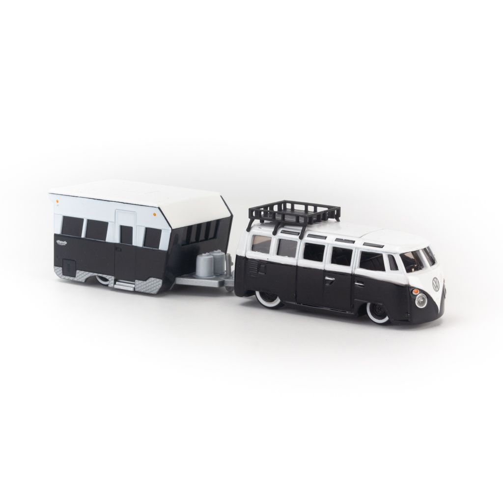 Mô hình xe Volkswagen Van Samba Bus + Alameda Trailer Set 1:64 Maisto - 20-15940+20-15007