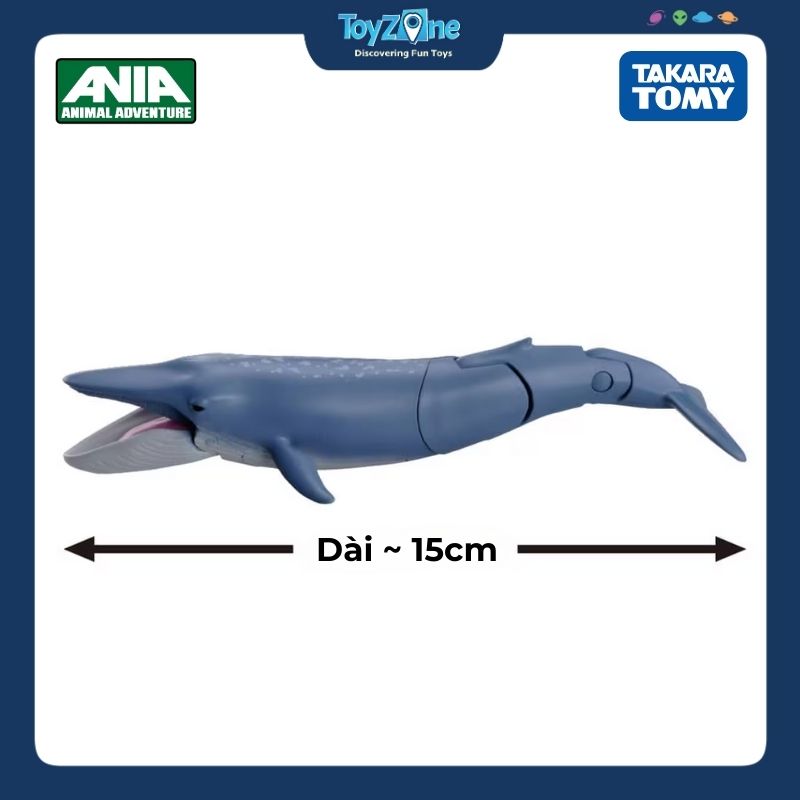  Mô hình đồ chơi Động Vật Cá Voi Xanh ANIA AL-23 Blue Whale ( Floating Ver ) TAKARA TOMY 