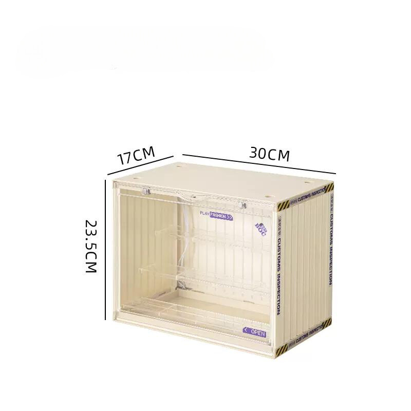 Hộp trưng bày đồ chơi mô hình 3 tầng Size M có đèn LED - 908-1