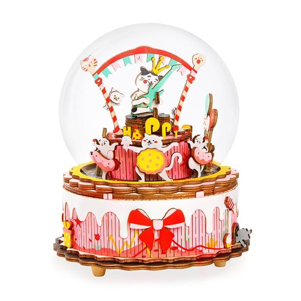 Mô Hình Gỗ Lắp Ráp 3D Happy Birthday Music Box (Hộp Nhạc Chúc Mừng Sinh Nhật) (Mixed Color) Robotime AM42 WP006