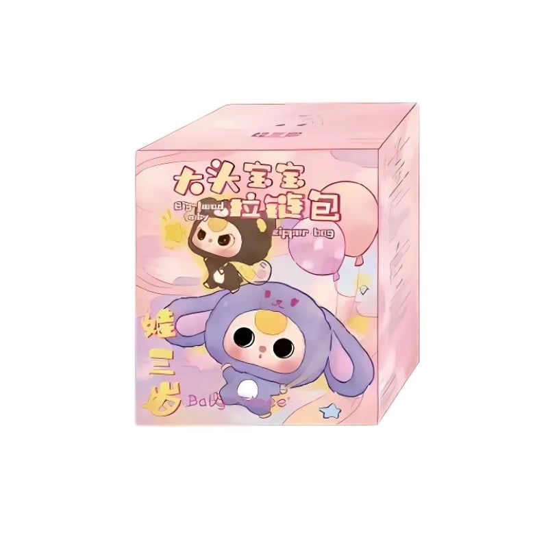 Mô hình Blind box Gấu bông Baby Three Big Head Baby Zipper Bag Series ( Em Bé Đầu To ) BABY THREE