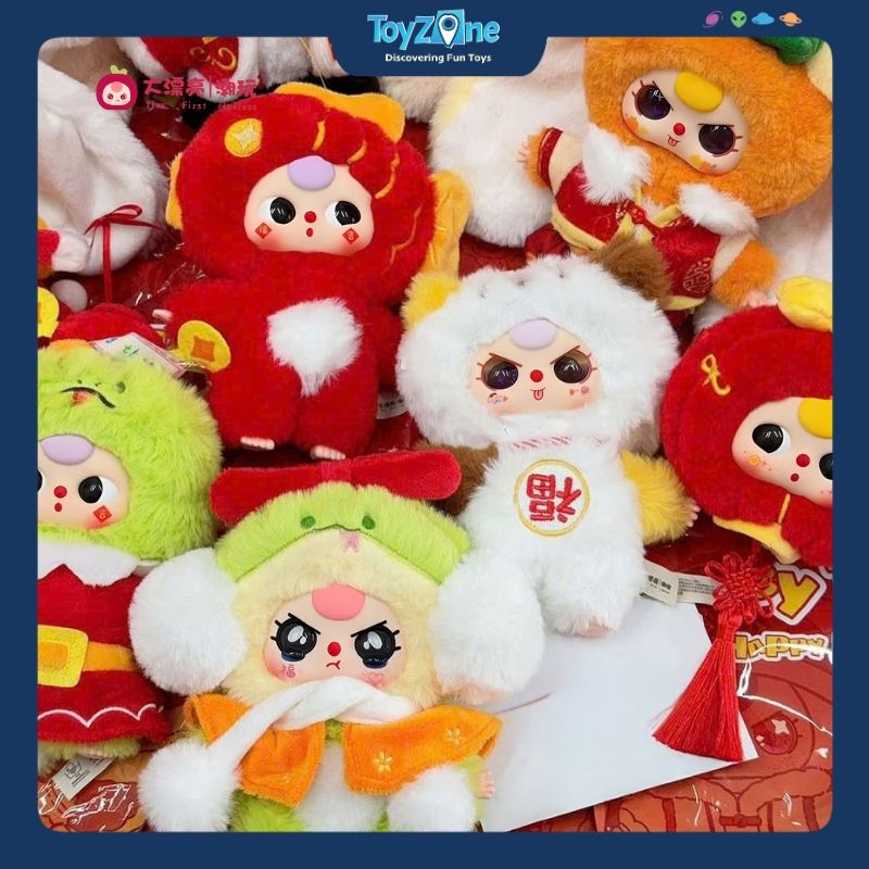 Mô hình Blind box Móc khóa Gấu bông Baby Three New Year ( Tết Nguyên Đán ) BABY THREE