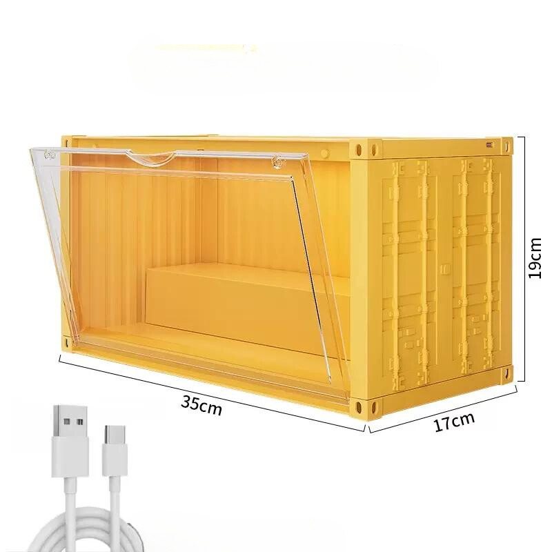 Hộp trưng bày đồ chơi mô hình kiểu container có đèn LED - 910-1