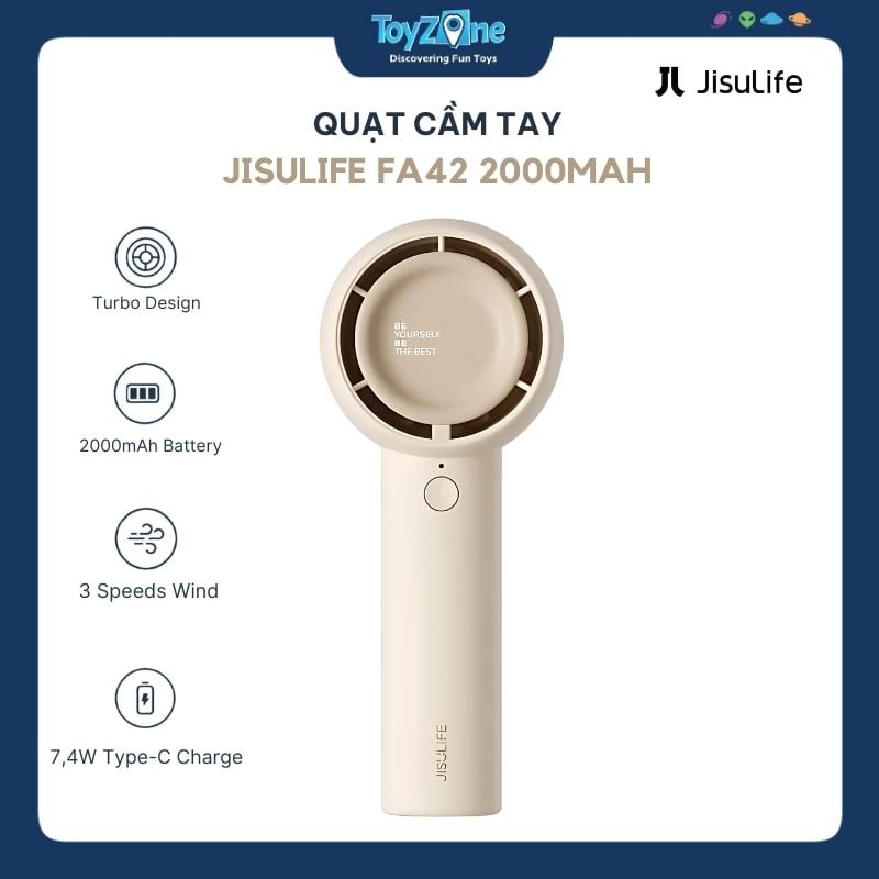 Quạt Cầm Tay Mini Handheld Fan Life5 FA42 2000mAh JISULIFE