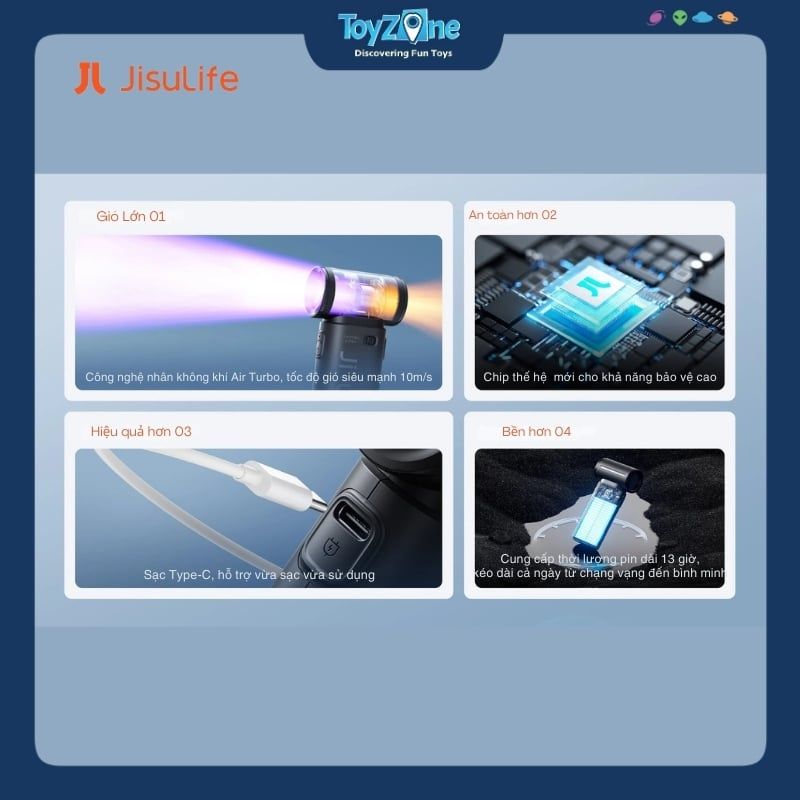 Quạt Cầm Tay Mini Handheld Fan Life9 5000mAh JISULIFE