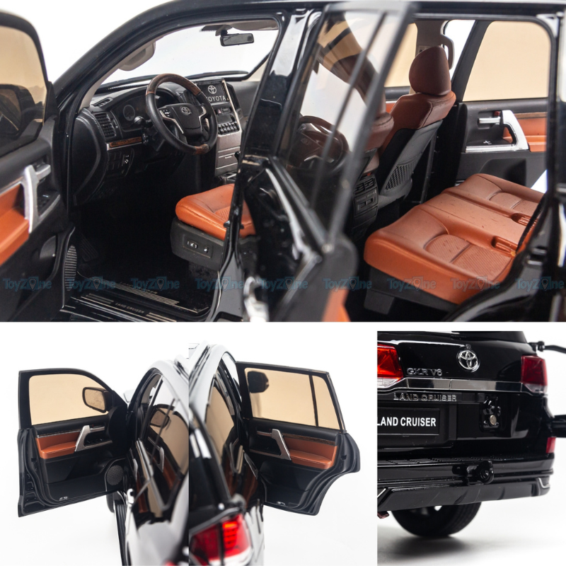 Mô hình xe Toyota Land Cruiser LC200 with Spare Tire Version 1:18 Kengfai