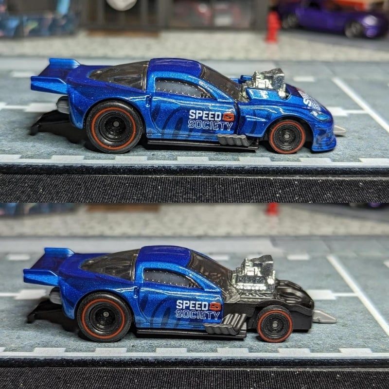 Mô hình xe Chevrolet Corvette Z06 Drag Racer Laughlin Model Boulevard Series 1:64 Hot Wheels Premium