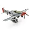  Mô hình kim loại lắp ráp 3D Mustang Sweet Arlene P-51D (Tiêm Kích P-51D) (Red, Green, Silver) - Metal Head MP930 