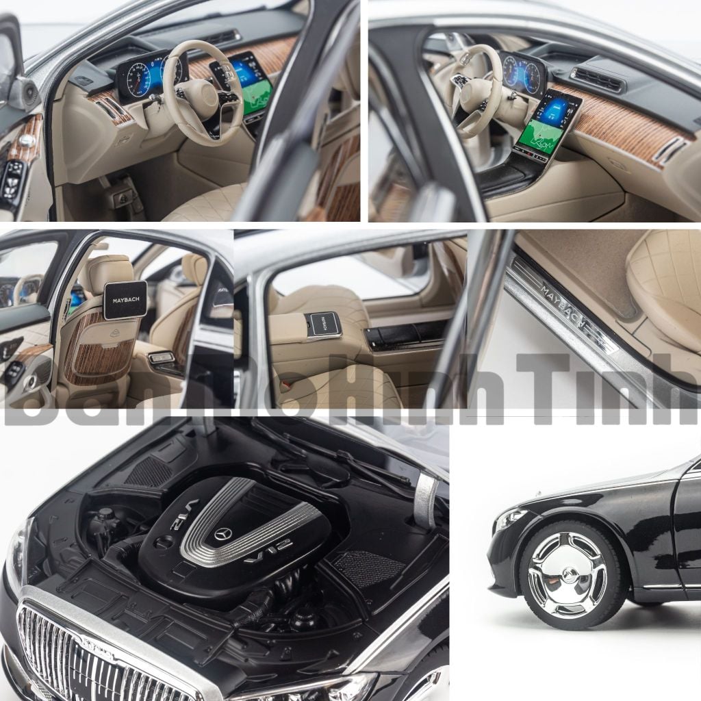 Mô hình xe Mercedes Maybach S680 W223 2021 1:18 Norev
