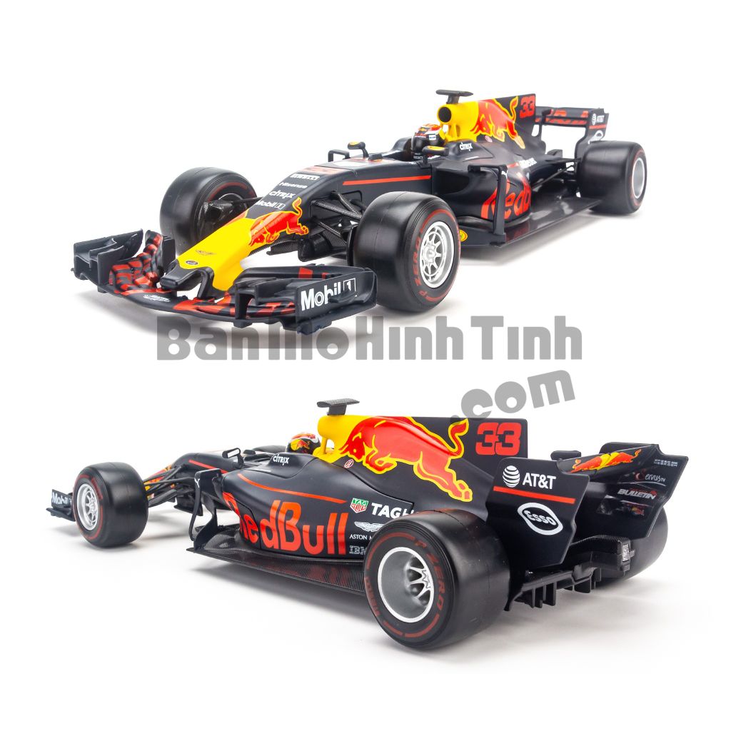 Mô hình xe F1 Red Bull F1 2017 Tag Heuer RB1 33 Max Verstappen 1:18 Bburago Black (3)