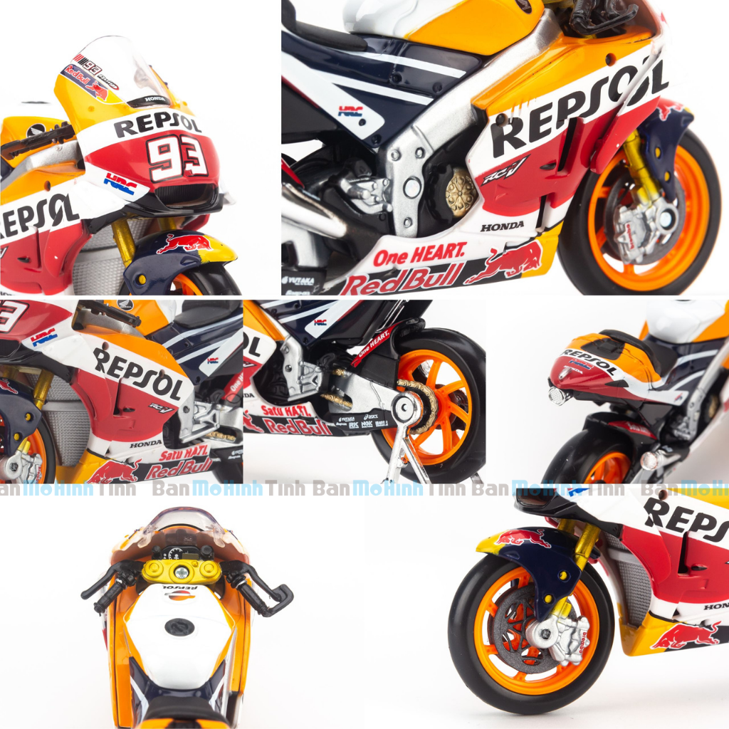 Mô hình xe mô tô Honda Repsol Red Bull Factory Racing MotoGP 1:18 Maisto