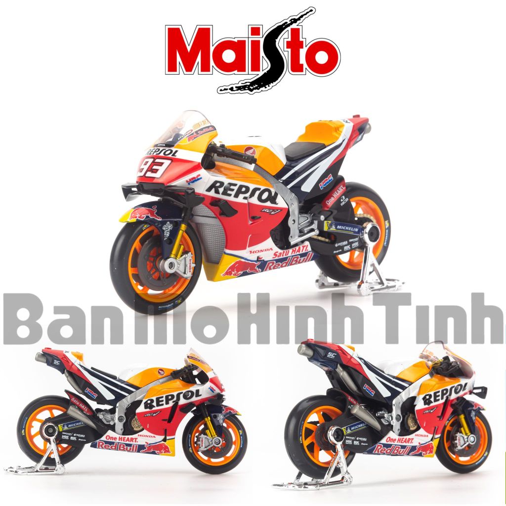  Mô hình xe mô tô Honda Repsol Red Bull Factory Racing MotoGP 1:18 Maisto 