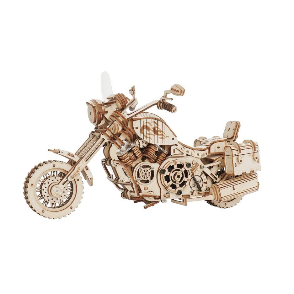 Mô Hình Gỗ Lắp Ráp 3D Cruiser Motorcycle (Xe Moto Harley Davidson) (Wood Color) - Robotime - LK504