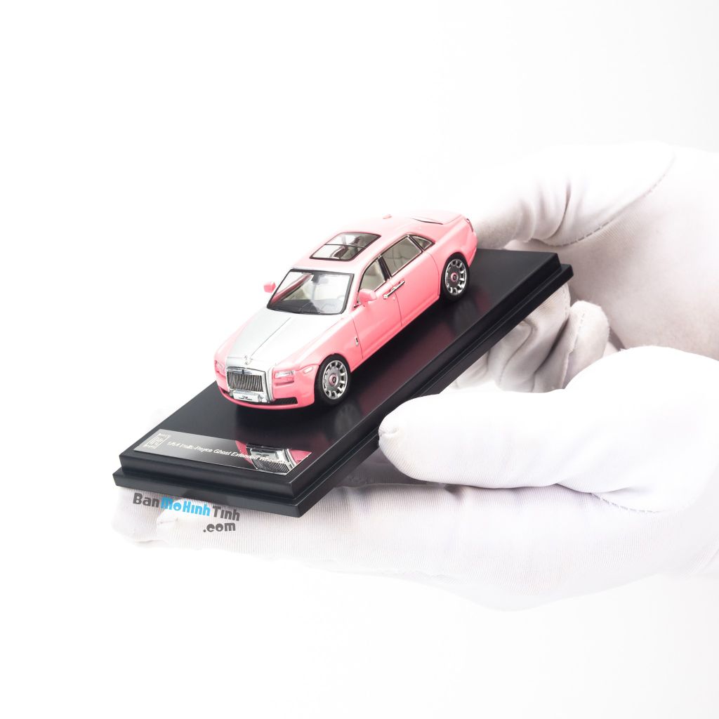 Mô hình xe sang Rolls Royce Ghoste Extended Wheelbase 1:64 Collector's Model Pink (10)