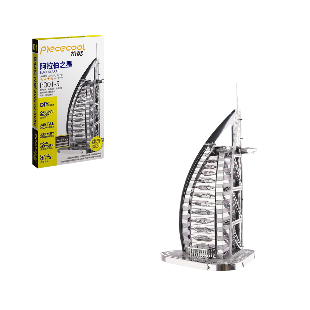  Mô hình kiến trúc thế giới Burj Al Arab lắp ráp kim loại 3D  – Piececool 