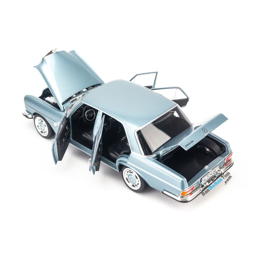 Mô hình xe cổ Mercedes-Benz 280SE 1968 1:18 Norev Light Blue Metallic (3)